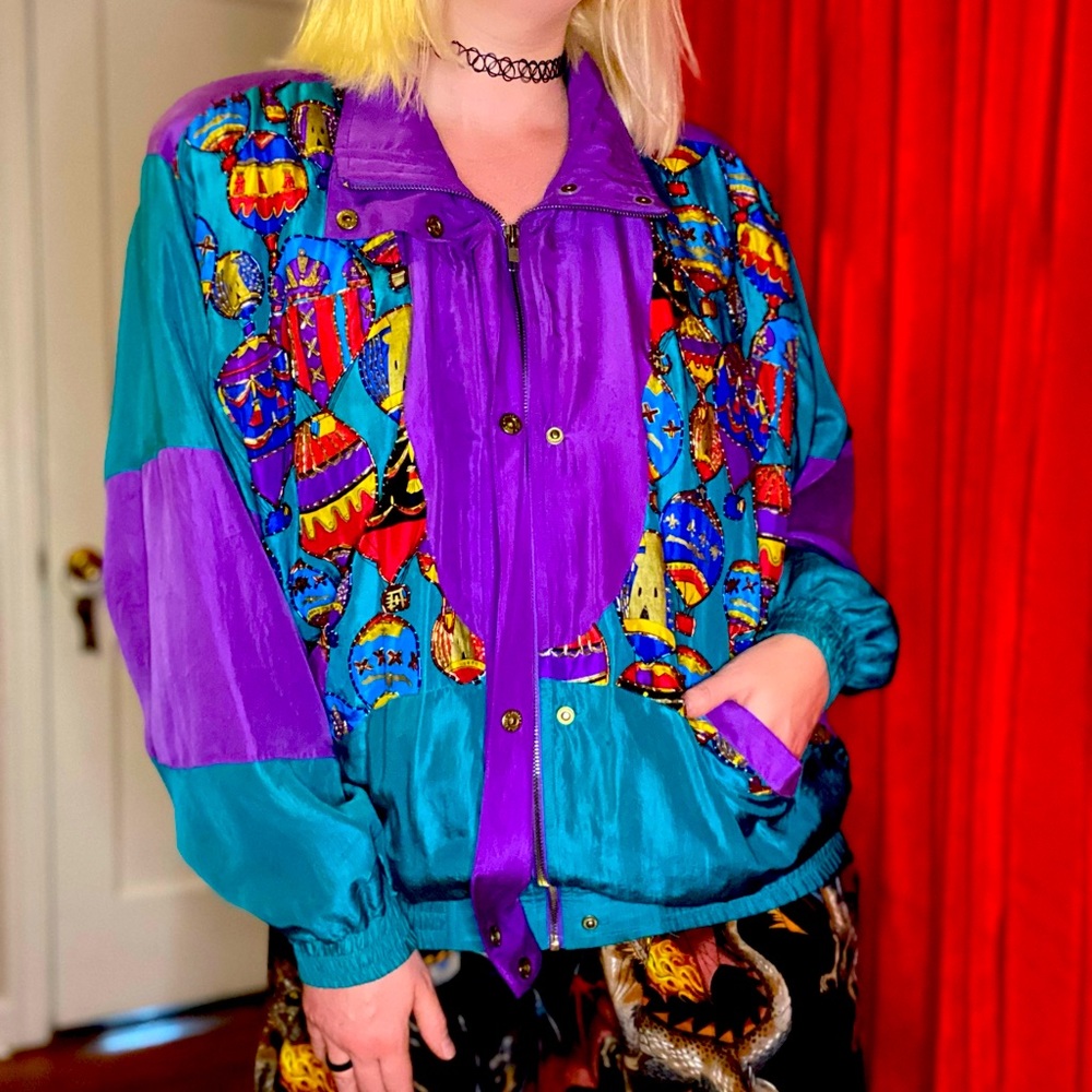 RARE vintage hot air balloon windbreaker jacket